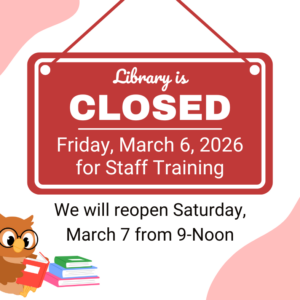 image showing red closed sign and owl reading books