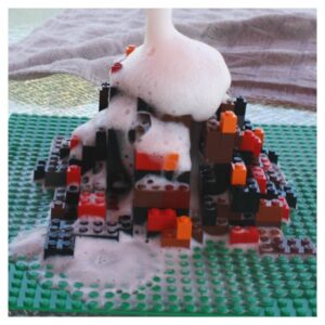 Volcano made with legos